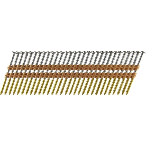 Pneumatic Nail, 8.5 in L, Hot Dipped Galvanized, Offset Head, 28 Degrees, 500 PK